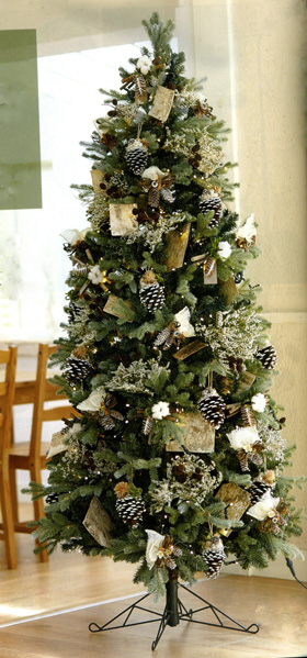 クリスマスツリー装飾電飾付ナチュラル系